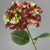 Flor artificial de fronteira, hortênsia de cabeça única com película 3D, hortênsia semiacabada para arranjos florais, hortênsia artificial, flor artificial, arranjo floral de casamento