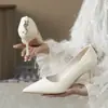 361-2 Zapatos Elegantes de Tacón Alto Estilo Francés para Mujer, Zapatos de Tacón Fino, Zapatos Profesionales de Trabajo Que No Cansarán Tus Pies Después de Estar de Pie por Mucho Tiempo en Primavera