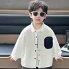 Camisa Bordada con Letras para Niños de Primavera y Otoño Estilo Coreano Versátil Casual Atractiva para Niños Ropa Elegante para Niños Pequeños y Medianos