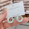 Pendientes de Aro Únicos Versátiles con Goteo de Aceite Diseño Coreano Pendientes Elegantes de Influencer de Moda Pendientes Minimalistas para el Día a Día