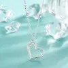 Collar de Corazón de Vid para Mujer, Diseño Simple de Corazón Hueco, Estilo de Lujo Sencillo, Sensación de Alta Gama, Regalo para Mejor Amiga, Cadena Versátil para Clavícula