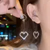 Juego de 8 Piezas: Corazón Hueco, Estrella de Cinco Puntas, Cruz de Diamante Completa, Perla de Imitación, Clip para Oreja sin Perforación para Mujer