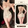 Laranja Amizade Lingerie Sexy Renda Transparente Não Tirar Puro Desejo Camisola Sexy Uniforme Tentação Conjunto de Role-Playing
