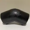 Accesorios para tubería de PE tipo tope codo de 45 grados curva pequeña 110 160 200pe accesorios de unión para tubería de agua conector termofusionable