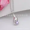 Collar de Ala de Ángel Estilo Coreano Más Vendido Transfronterizo para Mujeres, Colgante Sencillo de Circonita Incrustada en Cuatro Garras, Joyería de Moda al por Mayor