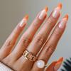 Parche nuevo de almendra para uñas de arte de uñas de comercio exterior, uñas francesas portátiles desmontables, uñas postizas, uñas postizas transfronterizas