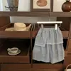 ¡Novedades de VeranoEstética del Bosque! Conjunto de Dos Piezas de Algodón Lino para Bebé Niña, Rayas, Manga Corta, Pajarita