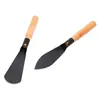 Pala mini de acero al manganeso para jardinería, herramienta para cultivar flores y verduras, para cavar flores, deshierbar y preparación del suelo, con una hoja plana de acero al manganeso