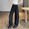 Tiro real overol de hoz para mujer primavera y verano 2025 nuevo secado rápido pantalones deportivos de paracaídas deconstrucción estilo americano pantalones de pierna ancha de machete