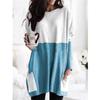 Outono e Inverno Amazon AliExpress wish Novo Europeu e Americano Manga Longa Casual Bolso Camiseta Top Mulheres