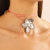 Pendientes de aleación de moda transfronteriza, pendientes de flores para mujer, estilo casual europeo y americano, pendientes de temperamento de flores de perla con incrustaciones de aleación para mujer