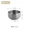 Bol de arroz de acero inoxidable de doble capa 304 estilo coreano con tapa, cuenco doméstico creativo para sopa, niños, cocina coreana, bol de kimchi