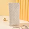 Bolsa para gafas de sol anti-presión bolsa de almacenamiento portátil gafas para miopía para hombre simple retro cuero cierre automático bolsa para gafas de sol
