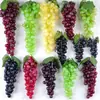 Modelo de racimo de uvas de simulación pegamento suave pasas falsas frutas y verduras juguete de comida adornos accesorios gabinete decoración pastoral