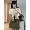 Camiseta Fina de Papel Pessoa Alta Qualidade Alta Elasticidade Amiga da Pele Respirável Cor Sólida Manga Curta Gola Redonda Camiseta Feminina 26 Nova S0420Z