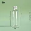 Suministros del Fabricante Botellas de Plástico con Tapa de Aluminio Transparente para Mascotas, Botellas Vacías Cilíndricas, Botellas Dosificadoras para Polvo y Líquido, Botellas con Tapa de Aluminio de Rosca
