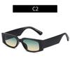Moda Europea y Americana Nuevos Lentes de Sol de Moda Personalizados Celebridad de Internet Ins Marco Pequeño Bloque de Color Sesión de Fotos Callejera Gafas de Sol Transfronterizas Sol Ojo