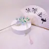 Horquilla Antigua con Flecos de Perlas y Flores Falda de Cara de Caballo Horquilla de Aleación Clásica con Pasos Oscilantes Accesorios Vintage de Gama Alta de Nicho