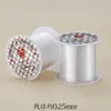 Carrete pequeño portátil de línea de pesca transparente, hilo para abalorios DIY, hilo de cristal no elástico, línea de pesca para pescar.
