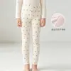 Calça de algodão puro infantil para outono, não precisa usar calcinha, legging interna para meninas, calça de camada base fina, calça de dormir antibacteriana 7A para primavera e outono, calça comprida