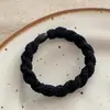 Banda Elástica Gruesa de Goma Duradera Coreana Alta Cuerda para Cabeza de Adulto Cuerda Negra para el Cabello de Mujer Cinta para el Cabello Cubierta Simple de Cuero