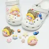 Charms KT Crocs Estrella Negra Polvo Dibujos Animados Resina Versátil Lindo DIY Accesorios Decorativos Hebillas Decorativas Desmontables