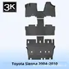 Adecuado para Toyota Sienna 2004-2010, tapetes de piso 3D para todo clima de TPE, resistentes al desgaste y fáciles de limpiar