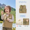 Colete Infantil Jerry para Meninos Outdoor 2026 Outono Novo Jaqueta Infantil Top para Crianças Pequenas Colete de Bebê Estampado
