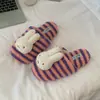 Chinelos de Algodão Genuíno Coelho Miffy Femininos de Inverno para Casa Quentinhos de Pelúcia Chinelos de Casal com Pelúcia Extra Antiderrapantes