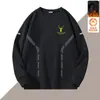 Nueva Sudadera Popular Sorona para Hombre Otoño/Invierno 2025, Forrada de Polar, Sin Capucha, Manga Larga, Cuello Redondo, Talla Grande, Gruesa, para Uso al Aire Libre