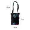 Bolso Tote Cilíndrico de Tela Mojie Accesorios para Ceremonia del Té Bolso de Mano Portátil para Exteriores Bolsa de Almacenamiento para Juego de Té Bolso de Tote de Viaje