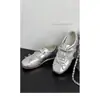 Zapatos Mary Jane Plateados para Mujer de 5CM con Aumento Oculto de Altura Verano 2026 Nuevos Transpirables Versátiles Planos Ballets Zapatos de Entrenamiento Alemanes
