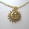 Comercio exterior transfronterizo Amazon Golden Sun and Moon Tin Charm Tiannu Collar Fábrica Outlet