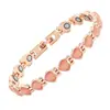 Pulsera Magnética de Aleación Ecológica Ajustable Gauss Full-Magnética con Pedrería en Forma de Corazón, Superventas Transfronteriza de Amazon para Mujer en Stock