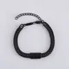 Estilo Cadena Cubana Venta Caliente Transfronteriza Estilo Europeo y Americano Lujo Ligero Pulsera Versátil Cuentas Cuadradas Multicolor Fábrica Venta al por Mayor por Pieza