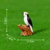 Micro-Paisaje Creativo Realista Loro y Oso Negro Figuras Lindos Adornos Jardinería DIY Decoración Accesorios para Colgar Pequeños Adornos