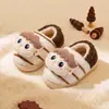 Chinelos de Algodão Infantis Cervo Millie 1-3 Anos Meninos e Meninas Veludo Plus Desenho Animado Bebê Interno Casa Antiderrapante Chinelos Inverno