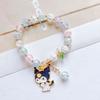 Nova Pulseira Sanrio Infantil Colorida Pipoca Cristal Contas Cachorro Yugui DIY Rede Vermelha Joias de Contas Atacado