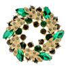 Broche Bauhinia de gema de color incrustado de diamantes, ramillete de cristal, temperamento femenino, fuente transfronteriza europea y americana, pin