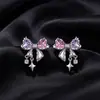 Xuping Joias Liga de Cobre Liga de Cobre Banho de Ouro Branco Brincos Design Versátil Leve Luxo para Mulheres Venda por Atacado
