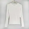 Top Azul Safira Básico Feminino Microtransparente Manga Longa Slim Colorido Camiseta Justa Elástica Gola Redonda Camisa Base Fina