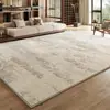 Alfombra Extraíble y Lavable para Sala de Estar, Estilo Wabi-Sabi, Lujo Ligero, Gama Alta, No Requiere Lavado, Limpiable con Paño, Lavable a Máquina, Felpudo Desmontable de Doble Capa
