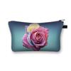 Bolsa de cosméticos nueva transfronteriza de flores de arcoíris estilo ins bolsa de almacenamiento de gran capacidad de alta apariencia clutch de viaje bolsa portátil