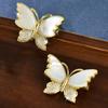 Nova mãe natural shell casulo borboleta borboleta corpete elegante casaco terno broche pino senhoras roupas por atacado