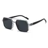 X18246 Óculos de Sol Masculino com Lente Dupla, Clássico Retrô Metal Trendy Estiloso Protetor Solar Óculos de Sol Atacado