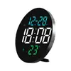 Reloj Led Creativo de Doble Propósito de 9 Pulgadas con Múltiples Funciones, Reloj de Pared para Sala de Estar, Reloj Despertador con Control Remoto, Reloj de Mesita de Noche 8010