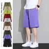 Pantalones cortos de seda de hielo de secado rápido para hombre, de verano, finos, deportivos, de baloncesto, transpirables, holgados, para playa, informales