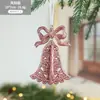 Plástico Rosa Pó Pegajoso Pó Dourado Enfeites de Natal Suprimentos para Decoração de Árvore de Natal Decorações Penduradas Arranjo de Cena Natal