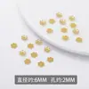 Pulsera con Espaciador de Flor de Copo de Nieve de Seis Pétalos y Perla de Cintura Delgada, Flor Hueca de Pétalo de Color Conservado, Chapado en Oro de 18 Quilates, Accesorios para Manualidades DIY
