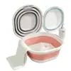 Lavabo plegable portátil, Cubeta plegable para viajes, Uso al aire libre, Lavabo para bebé, Cubeta de plástico grande para el hogar, Lavabo para dormitorio de estudiante